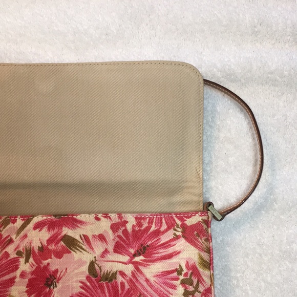 Kate Spade Charlotte Fleur pink floral linen shoulder bag - Picture 10 of 16